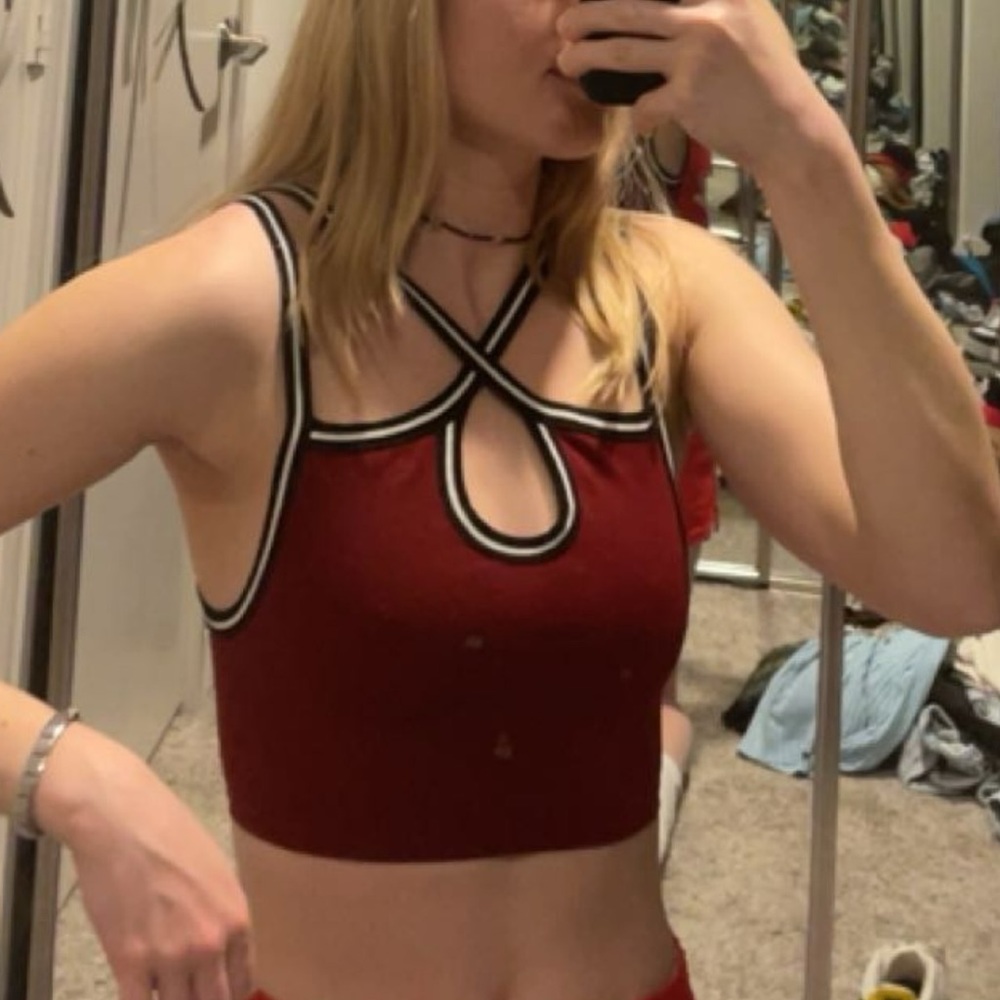 Red urban outfitters street style tank top
